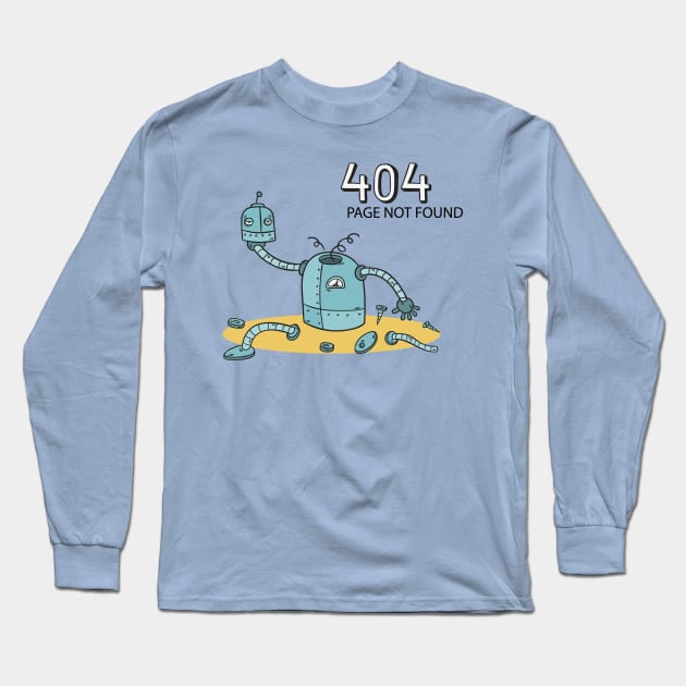 404 ERROR PAGE NOT FOUND Long Sleeve T-Shirt by yagakubruh